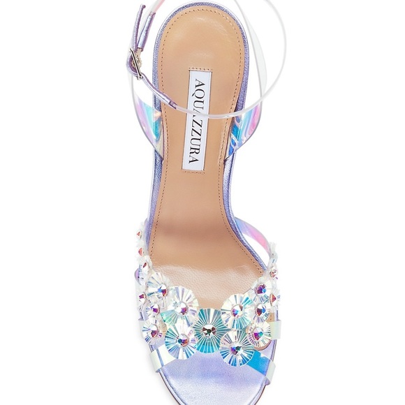 Aquazzura
Meteorite PVC Embellished Ankle-Strap Sandals - Picture 5 of 13